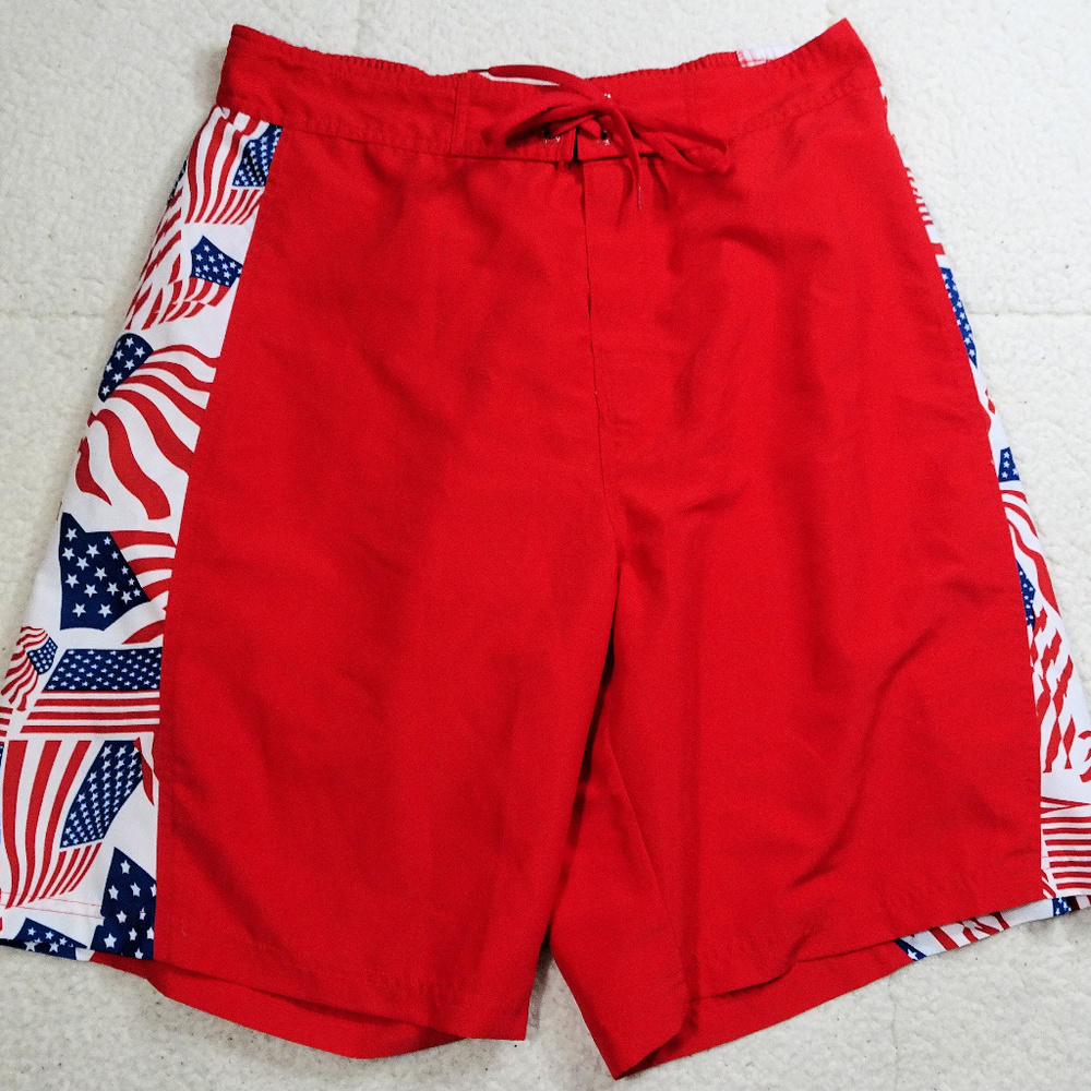 Men's Surfwaves Flags Board Shorts Swim Surf Large